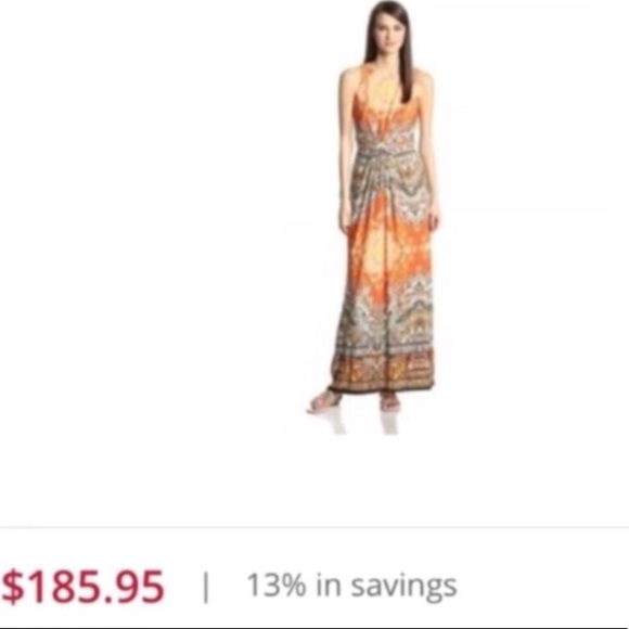 🔥DONNA MORGAN🔥BOLD PRINTED MAXI DRESS🔥 - Picture 3 of 7